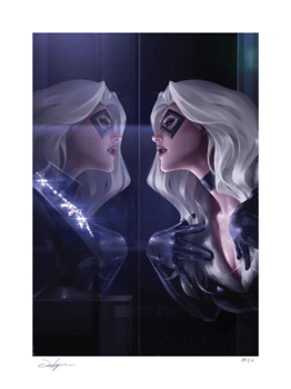 Marvel Black Cat Art Print 
