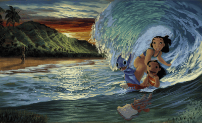 Disney Morning Surf Art Print 
