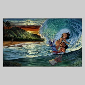 Disney Morning Surf Art Print 