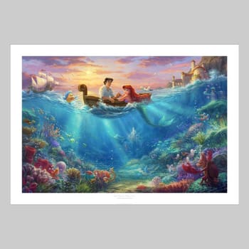 Disney The Little Mermaid Falling in Love Art Print 