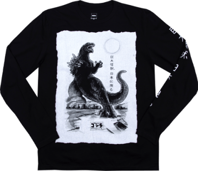Godzilla Black Long Sleeve