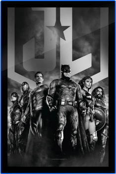 Zack Snyder’s Justice League B&W Group Scene LED Poster Sign (Large)