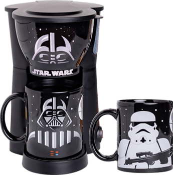 Darth Vader and Stormtrooper Single Cup Coffee Maker with Two Mugs
