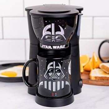 Darth Vader and Stormtrooper Single Cup Coffee Maker with Two Mugs