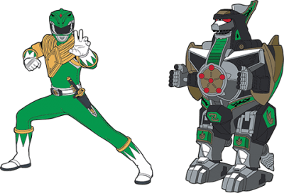 Green Ranger x Dragonzord Pin Set
