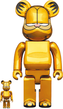 Bearbrick Garfield (Gold Chrome Version) 100% and 400%