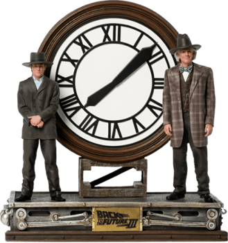 Marty and Doc at the Clock Deluxe