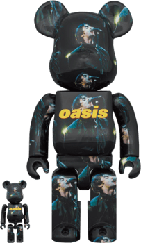 Be@rbrick Oasis Black Rubber Coating 1000% Collectible Figure by 