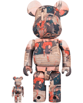 Be@rbrick Utagawa Hiroshige "The 53 stations of the Tokaido-Nihonbashi" 100％ and 400% Set