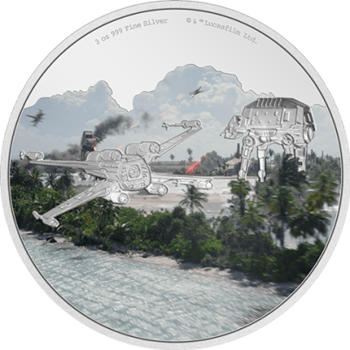 Battle Scenes Scarif 3oz Silver Coin