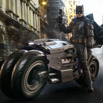 Batman and Batcycle