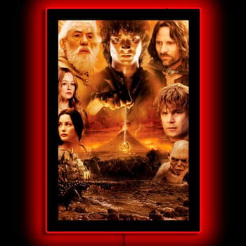 The Lord of the Rings Lord of the Rings Fellowship - LED Movie Mini-Poster Wall Light 