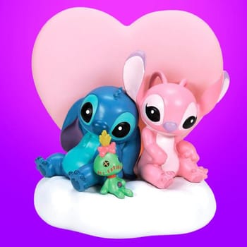 Disney Light Up Stitch and Angel Figurine 