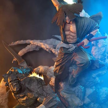 Ninja Scroll Jubei Versus Tessai (Deluxe Version) Quarter Scale Statue 