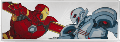 Marvel Iron Man VS Ultron Coin Silver Collectible 
