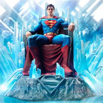 DC Comics Superman Fortress of Solitude on Throne Quarter Scale Statue 