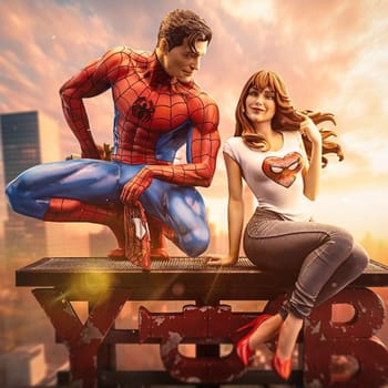 Marvel Spider-Man and MJ Statues 