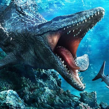 Jurassic Park Mosasaurus "Lagoon" Statues 