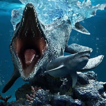 Jurassic Park Mosasaurus "Lagoon" (Bonus Version) Statues 