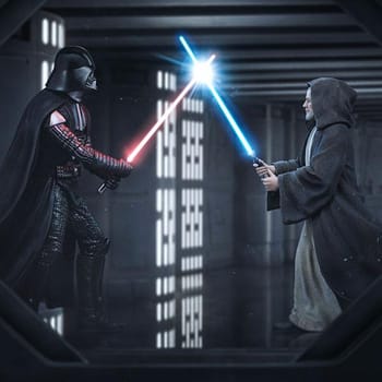 Star Wars Darth Vader vs Obi-Wan Kenobi Deluxe 1:10 Scale Statue 