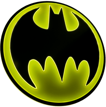 DC Comics Vintage Batman LED Logo Light (Circular) Wall Light 