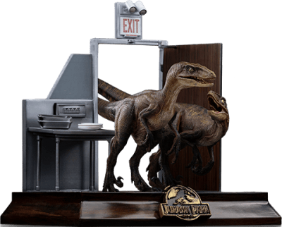 Jurassic Park Raptors at the Kitchen's Door 1:10 Scale Statue 
