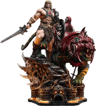 Masters of the Universe He-Man & Battle Cat Quarter Scale Statue 