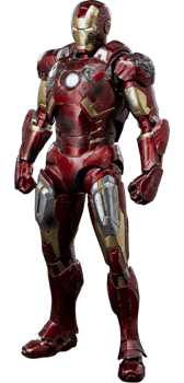 Marvel DLX Iron Man Mark 7 (Battle Damaged) Action Figure 