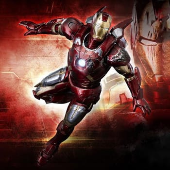 Marvel DLX Iron Man Mark 7 (Battle Damaged) Action Figure 