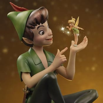 Disney Peter Pan & Tinker Bell Statues 