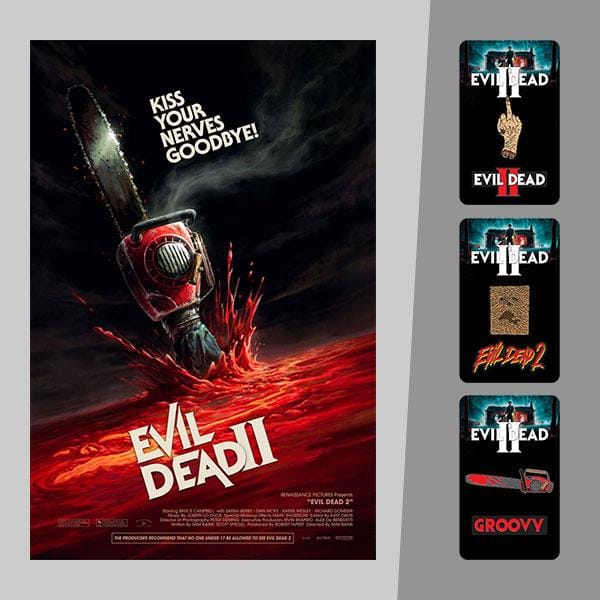 Evil Dead II Art Print & Collector Pin Set Art Print