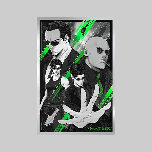 The Matrix: Free Your Mind Silver Foil Variant Art Print