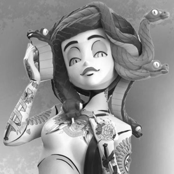 Inked Stories: Medusa (Mono Edition) ft JPK Polystone Statue