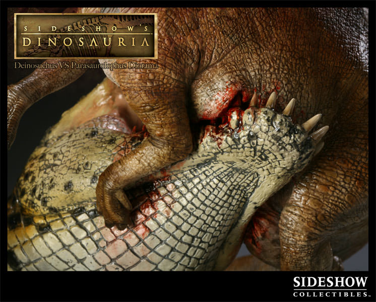 Dinosauria Deinosuchus VS Parasaurolophus Polystone Diorama  Collector Edition  View 6