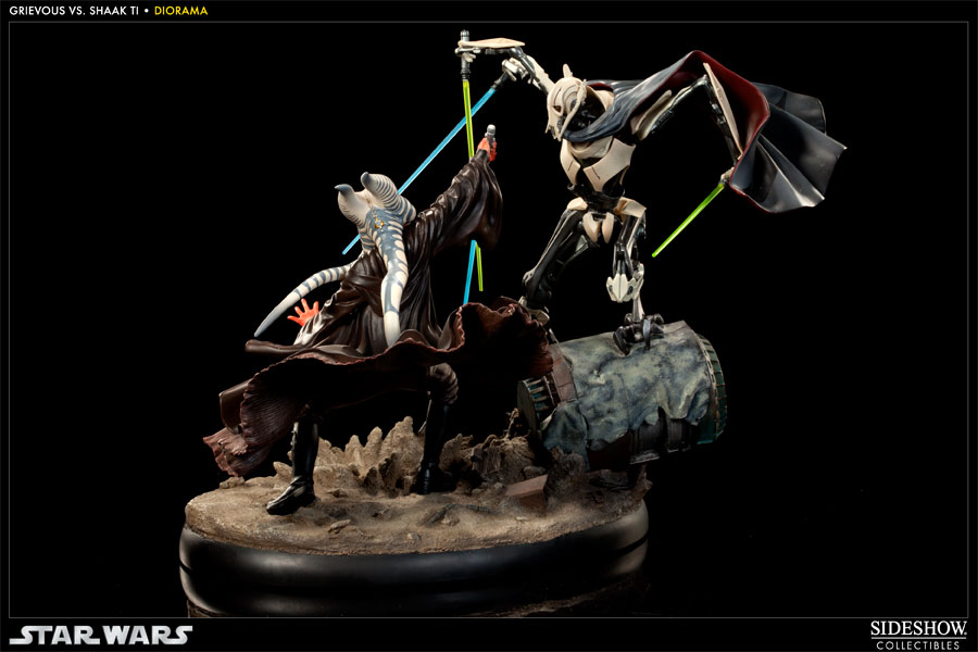 Star Wars 'Hunt for the Jedi' - Shaak Ti VS General Grievous Polystone Diorama  Collector Edition  View 4