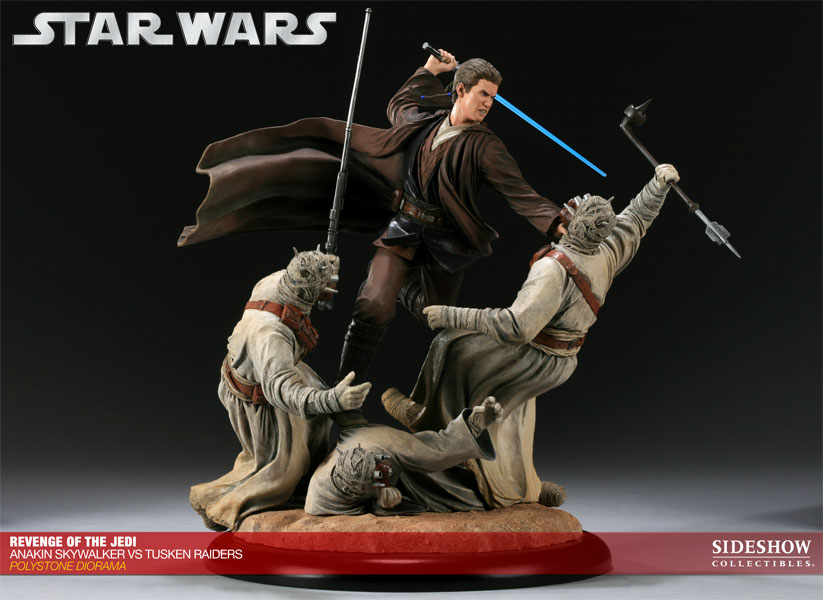 Star Wars Revenge of the Jedi - Anakin Skywalker VS Tusken Raiders Polystone Diorama  Collector Edition  View 1