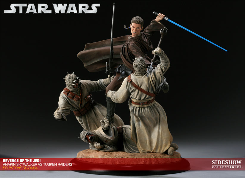 Star Wars Revenge of the Jedi - Anakin Skywalker VS Tusken Raiders Polystone Diorama  Collector Edition  View 2