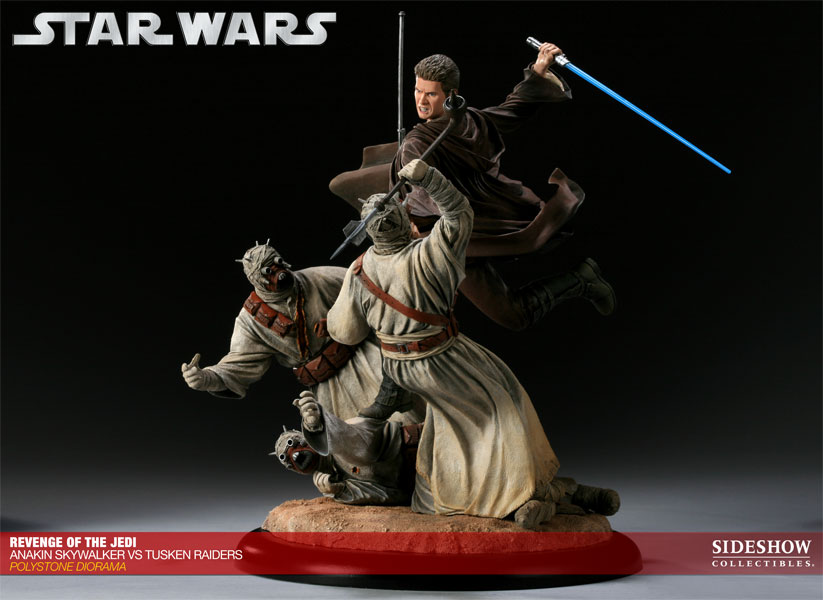 Star Wars Revenge of the Jedi - Anakin Skywalker VS Tusken Raiders Polystone Diorama  Collector Edition  View 3