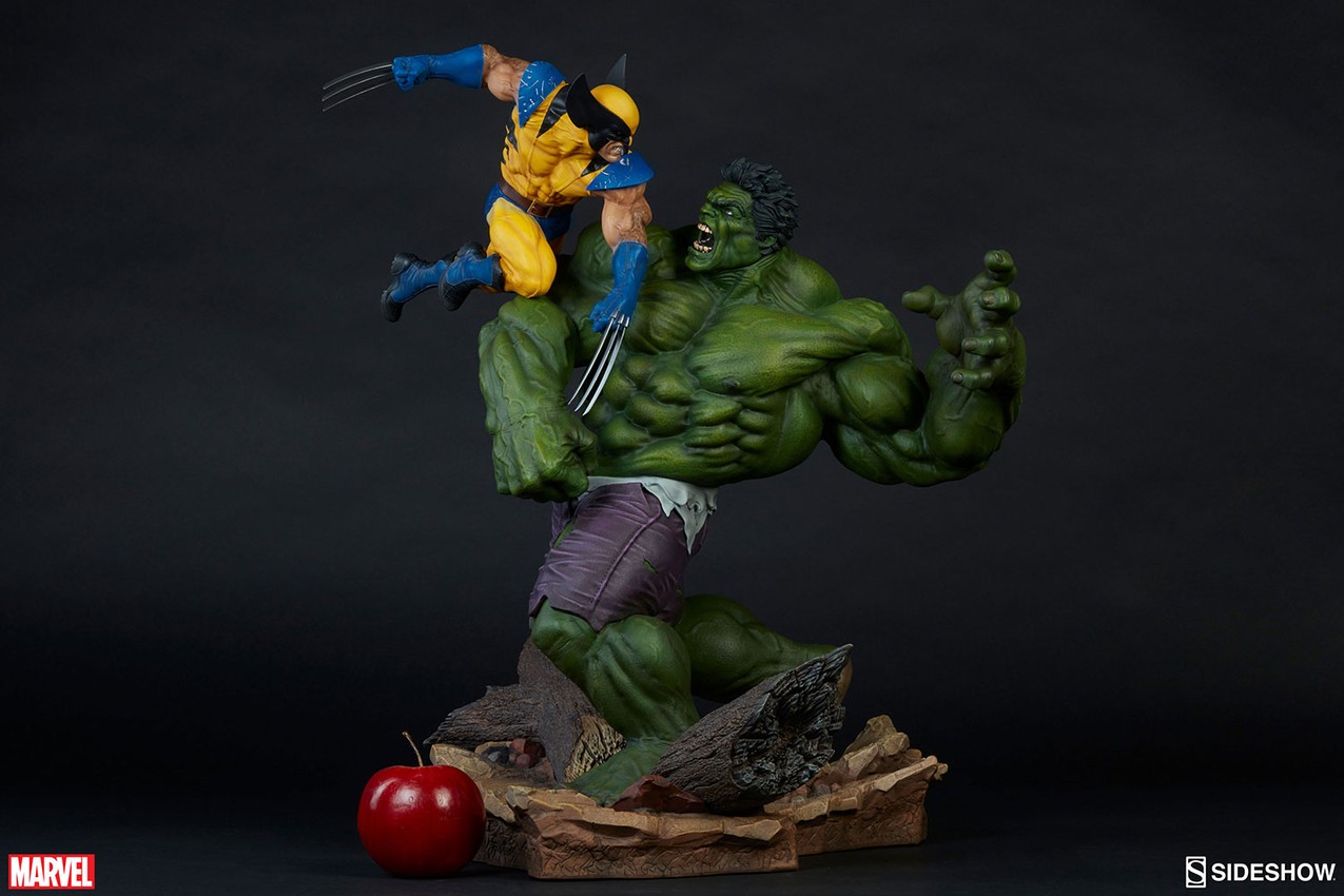 Hulk and Wolverine Statue Maquette | Sideshow Collectibles