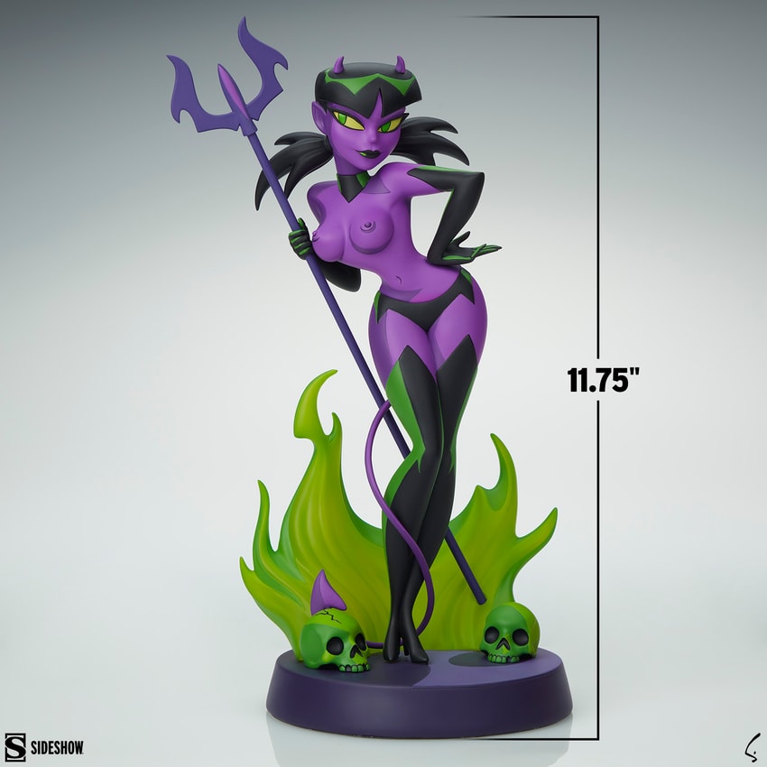 Shane Glines Devil Girl (Purple and Green Variant) Statues - Prototype Shown View 6