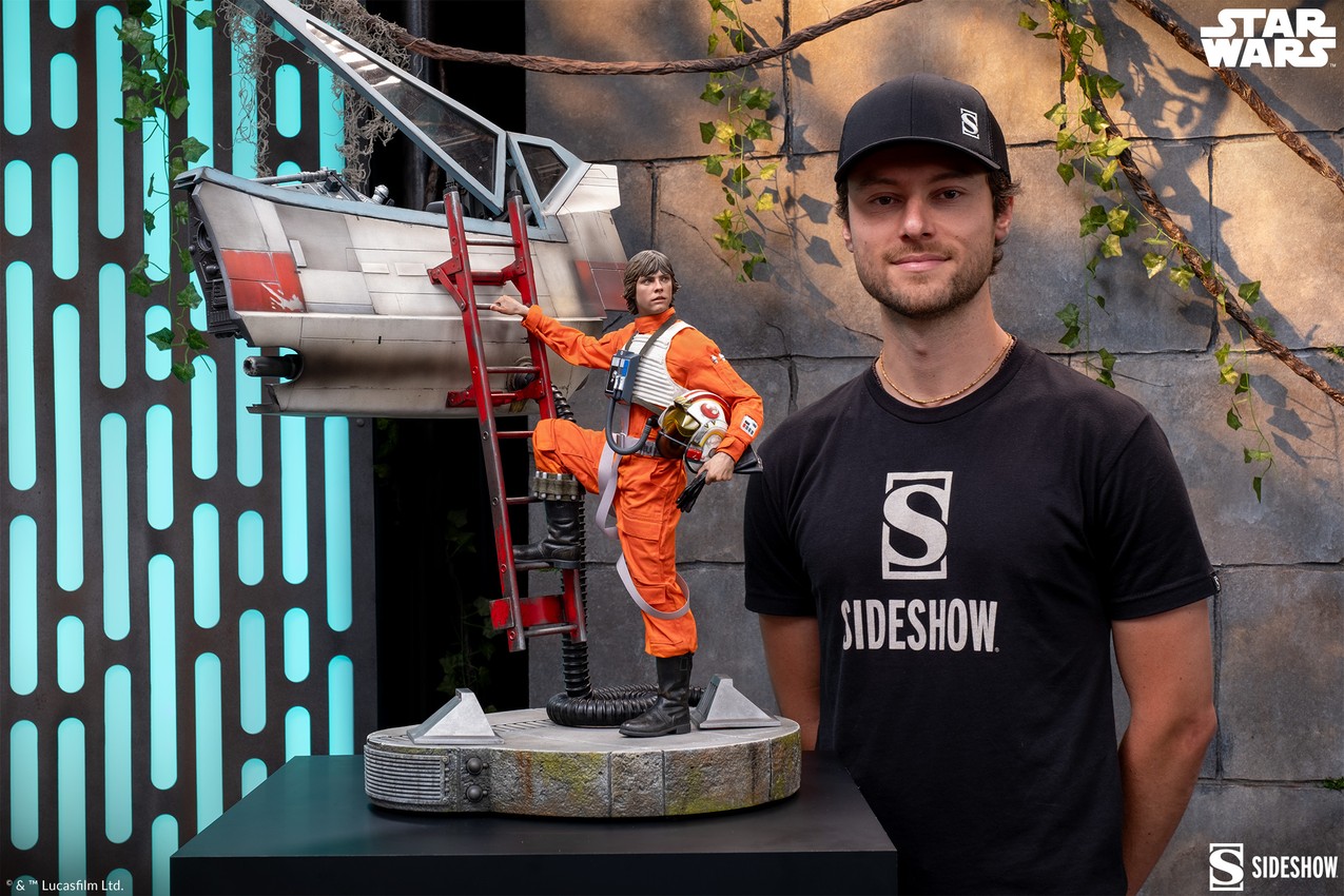 Star Wars Luke Skywalker™ & X-Wing: Red Five, Standing By Premium Format™ Figure - Prototype Shown View 5