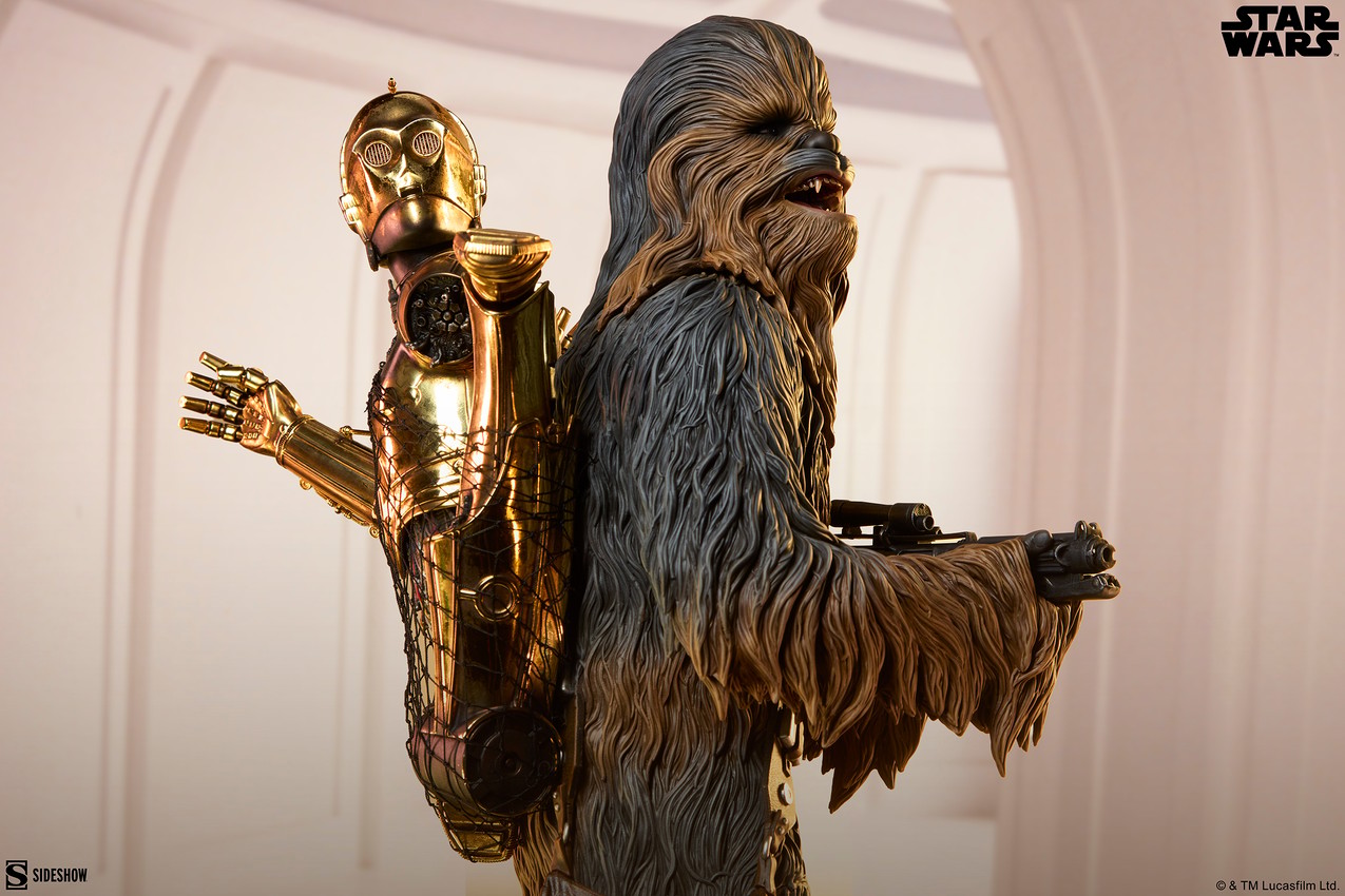 Star Wars Chewbacca™ and C-3PO™ Premium Format™ Figure - Prototype Shown View 3
