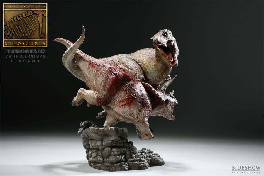 Dinosauria Tyrannosaurus Rex VS Triceratops Diorama Polystone Diorama  Collector Edition  View 3