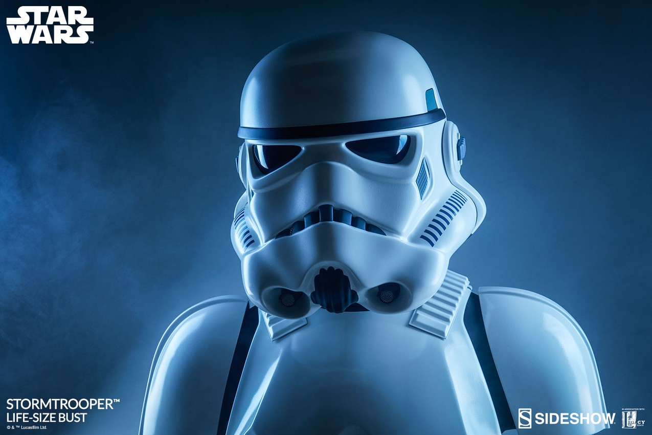 Star Wars Stormtrooper Life-Size Bust - Prototype Shown View 3