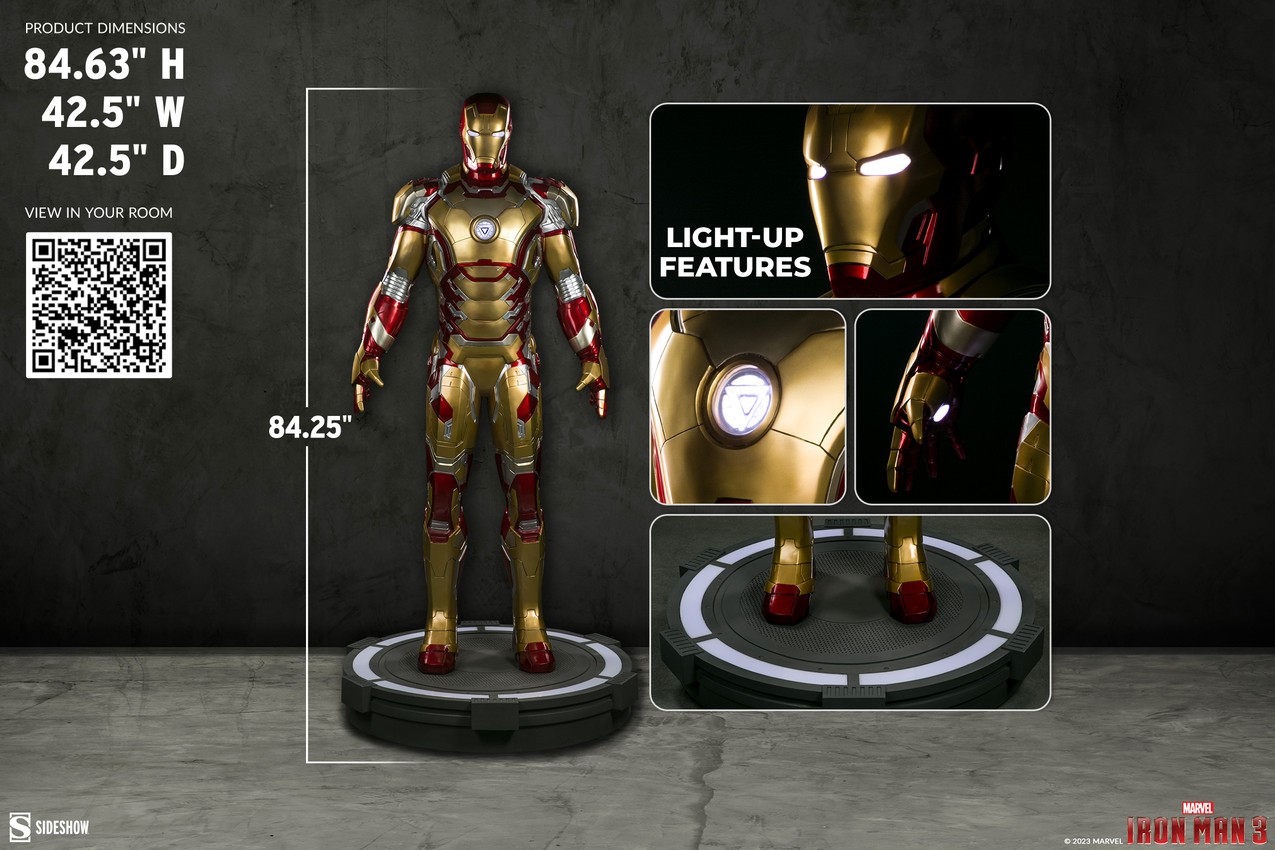 Marvel Iron Man Mark 42 Life-Size Figure by Sideshow Collect