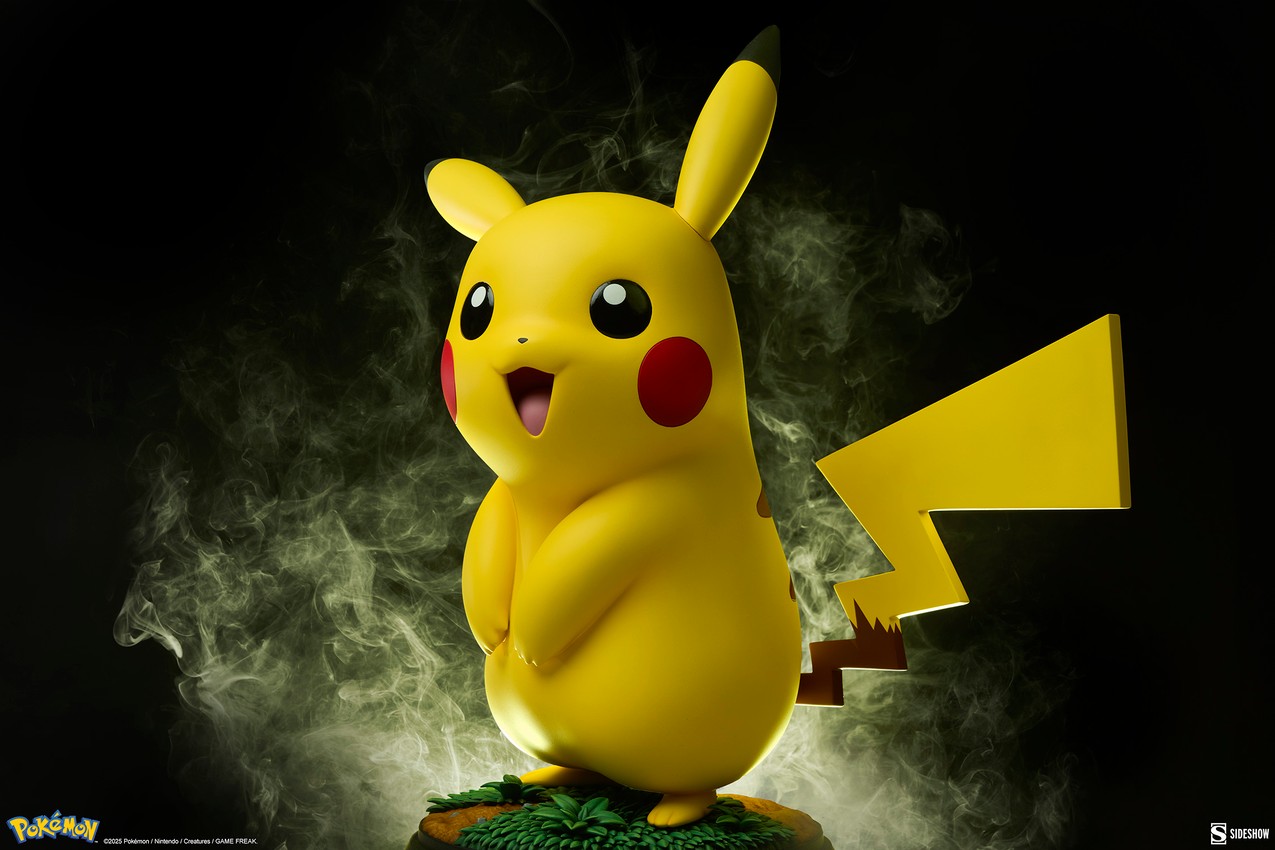 Pokemon Pikachu Deluxe Collector Statue - 13" Light Up Figure With Electro Ball Effect