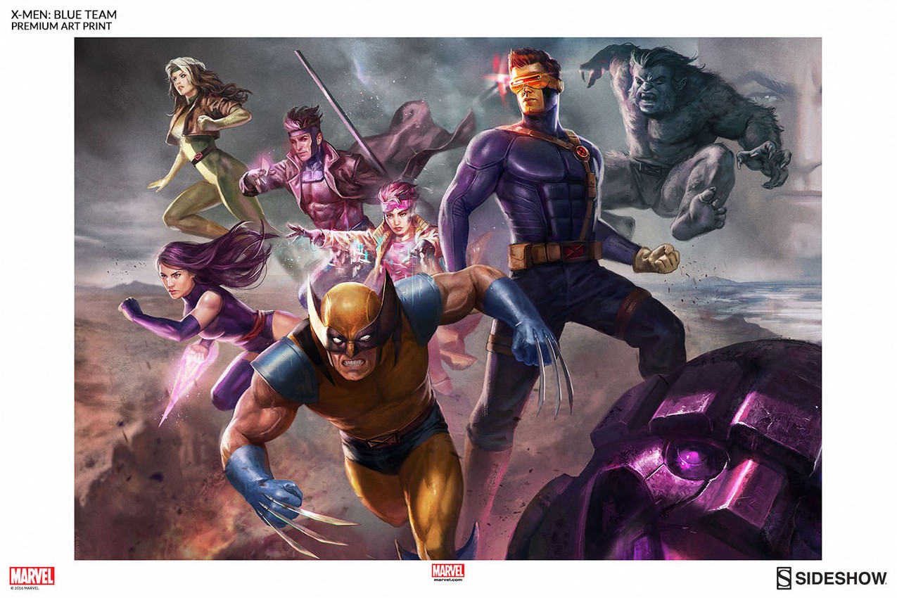 Marvel X-Men Blue Team Art Print  Exclusive Edition - Prototype Shown View 3