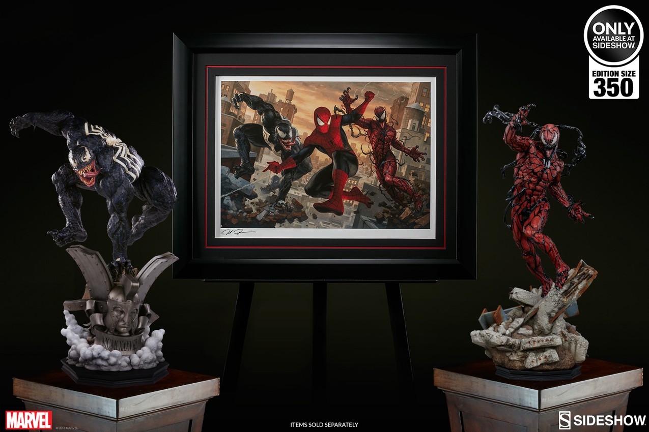 Marvel Spider-Man vs Venom and Carnage Art Print by Sideshow