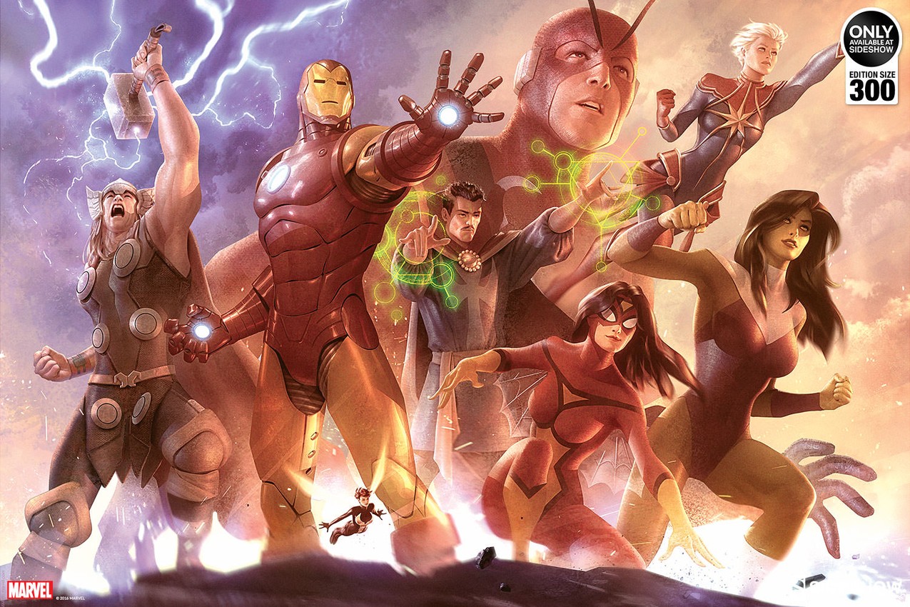 Marvel Avengers Team Iron Man Art Print  Exclusive Edition  View 3