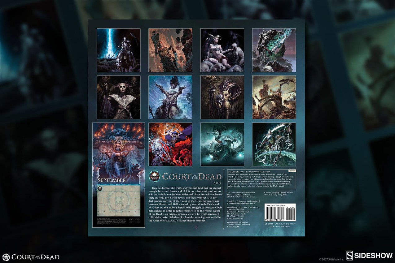 Court of the Dead Court of the Dead 2018 Wall Calendar Miscellaneous Collectibles  View 4
